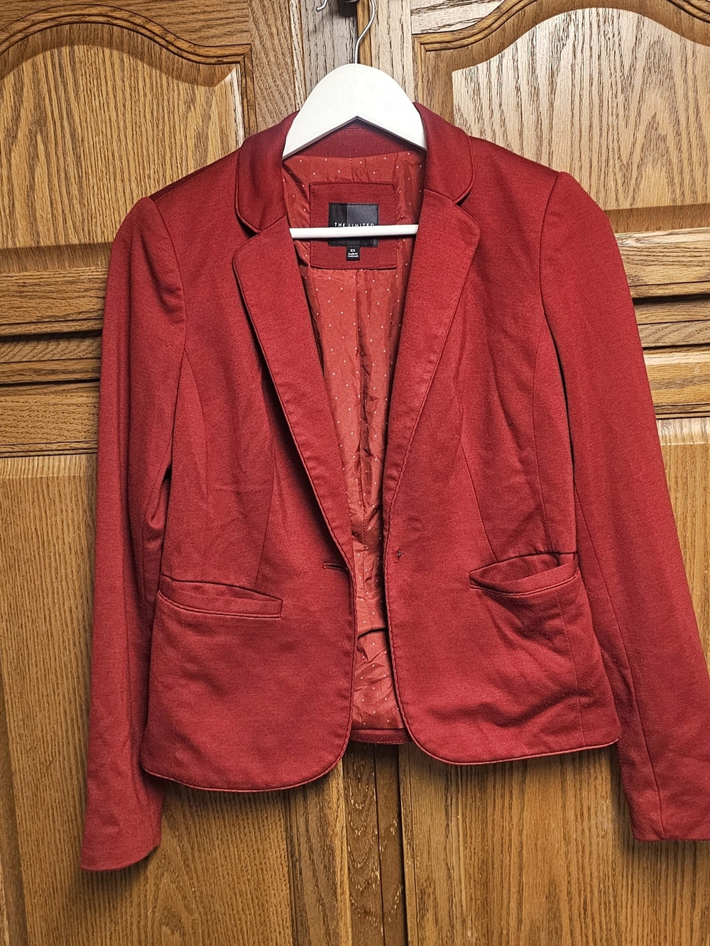 The Limited (XS) Womens Red Blazer Jacket - Classic Tailored Fit